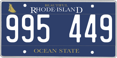 RI license plate 995449