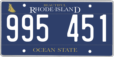 RI license plate 995451