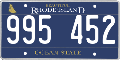 RI license plate 995452