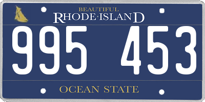 RI license plate 995453