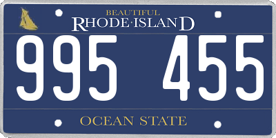 RI license plate 995455