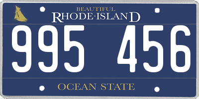 RI license plate 995456