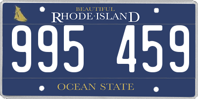 RI license plate 995459