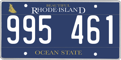 RI license plate 995461