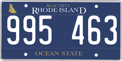 RI license plate 995463