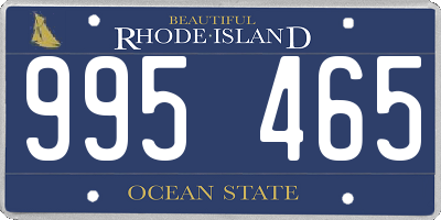 RI license plate 995465