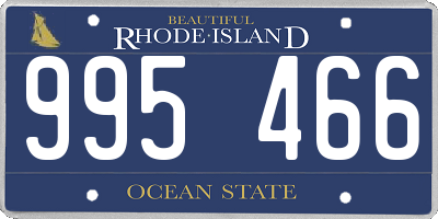 RI license plate 995466