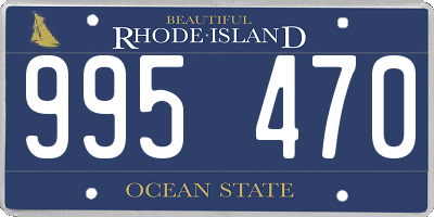 RI license plate 995470