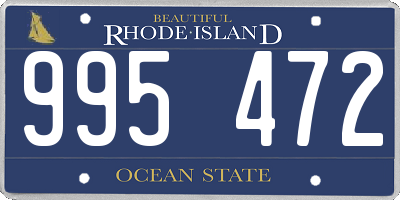 RI license plate 995472