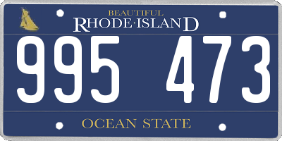 RI license plate 995473