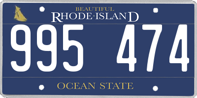 RI license plate 995474