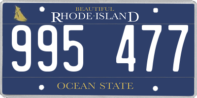 RI license plate 995477