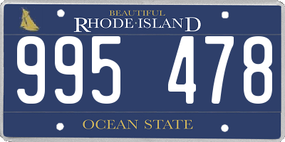 RI license plate 995478