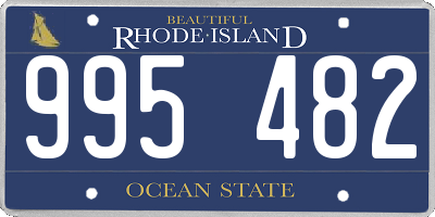 RI license plate 995482