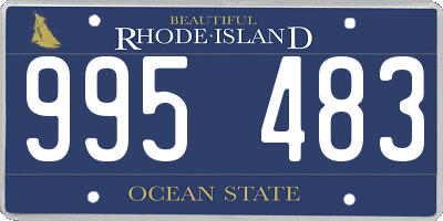 RI license plate 995483