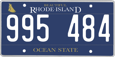 RI license plate 995484
