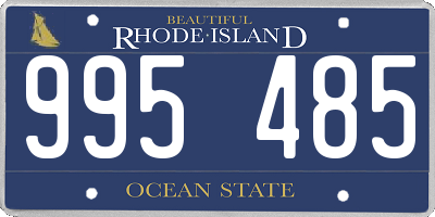 RI license plate 995485