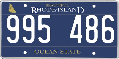 RI license plate 995486