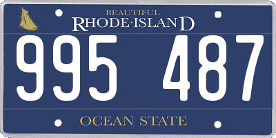 RI license plate 995487