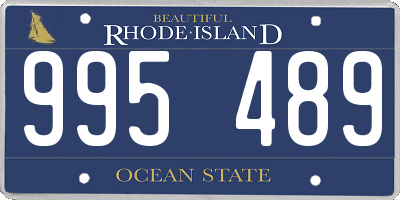 RI license plate 995489