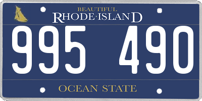 RI license plate 995490