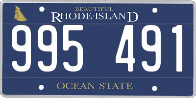RI license plate 995491
