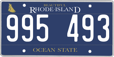 RI license plate 995493