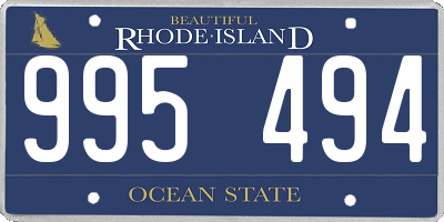 RI license plate 995494