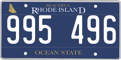 RI license plate 995496