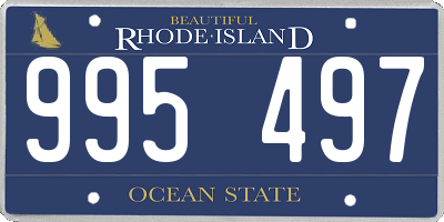 RI license plate 995497