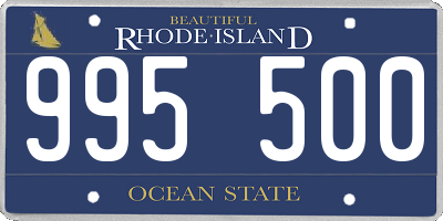 RI license plate 995500