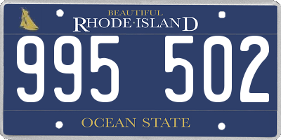 RI license plate 995502