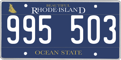 RI license plate 995503