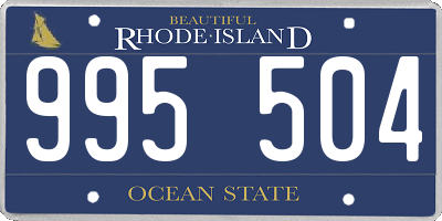 RI license plate 995504