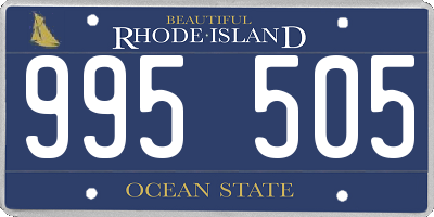 RI license plate 995505