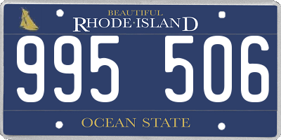 RI license plate 995506