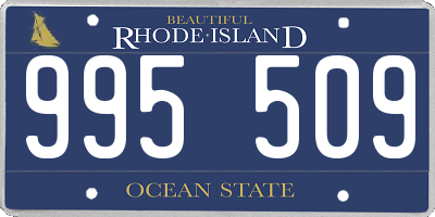 RI license plate 995509