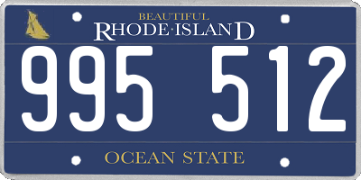 RI license plate 995512