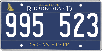 RI license plate 995523