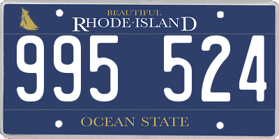 RI license plate 995524