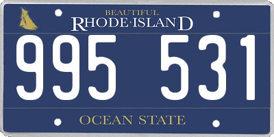 RI license plate 995531