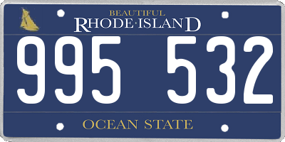 RI license plate 995532