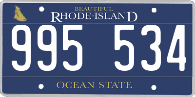 RI license plate 995534