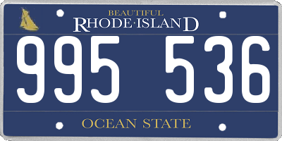 RI license plate 995536