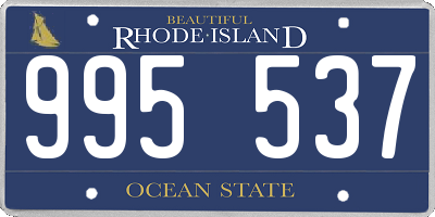 RI license plate 995537