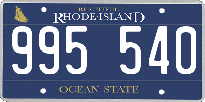 RI license plate 995540