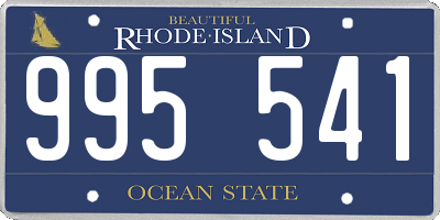 RI license plate 995541