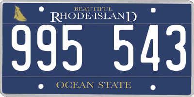 RI license plate 995543