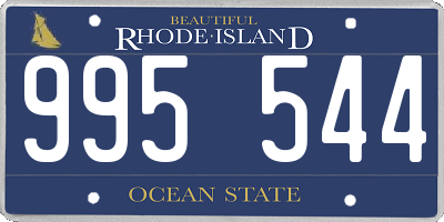 RI license plate 995544