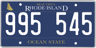 RI license plate 995545